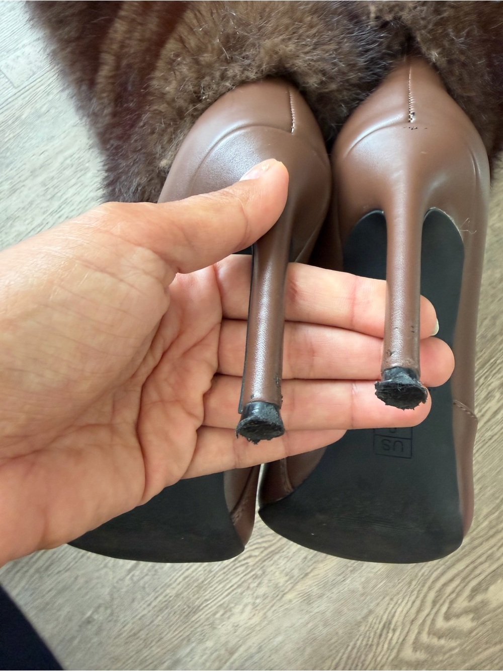 Faux Fur Brown Boots - Picture 9 of 10